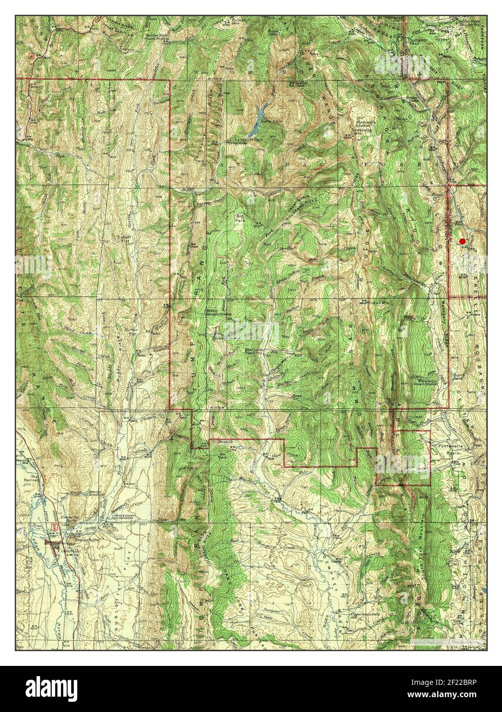 Map of cokeville wyoming Cut Out Stock Images & Pictures Alamy