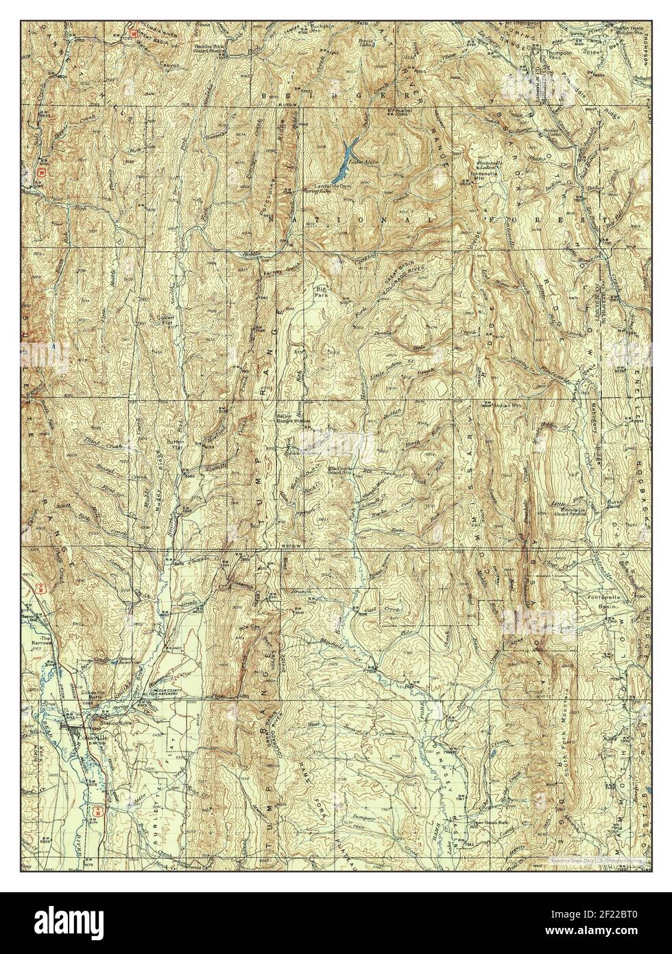 Map of cokeville wyoming hi-res stock photography and images - Alamy