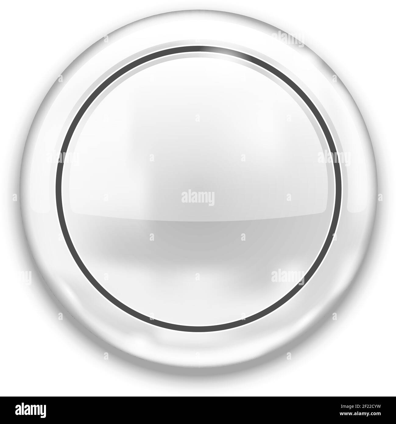 Vector Empty White Button isolated on white background Stock Vector ...