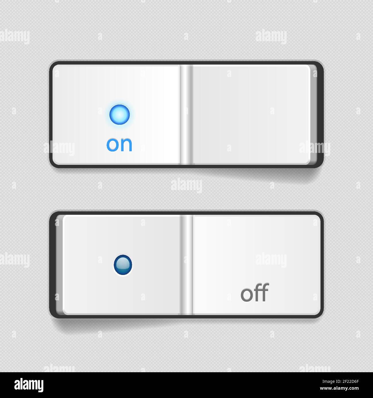 Vector Realistic On/Off Switch Icon. EPS10 opacity. Editable EPS ...