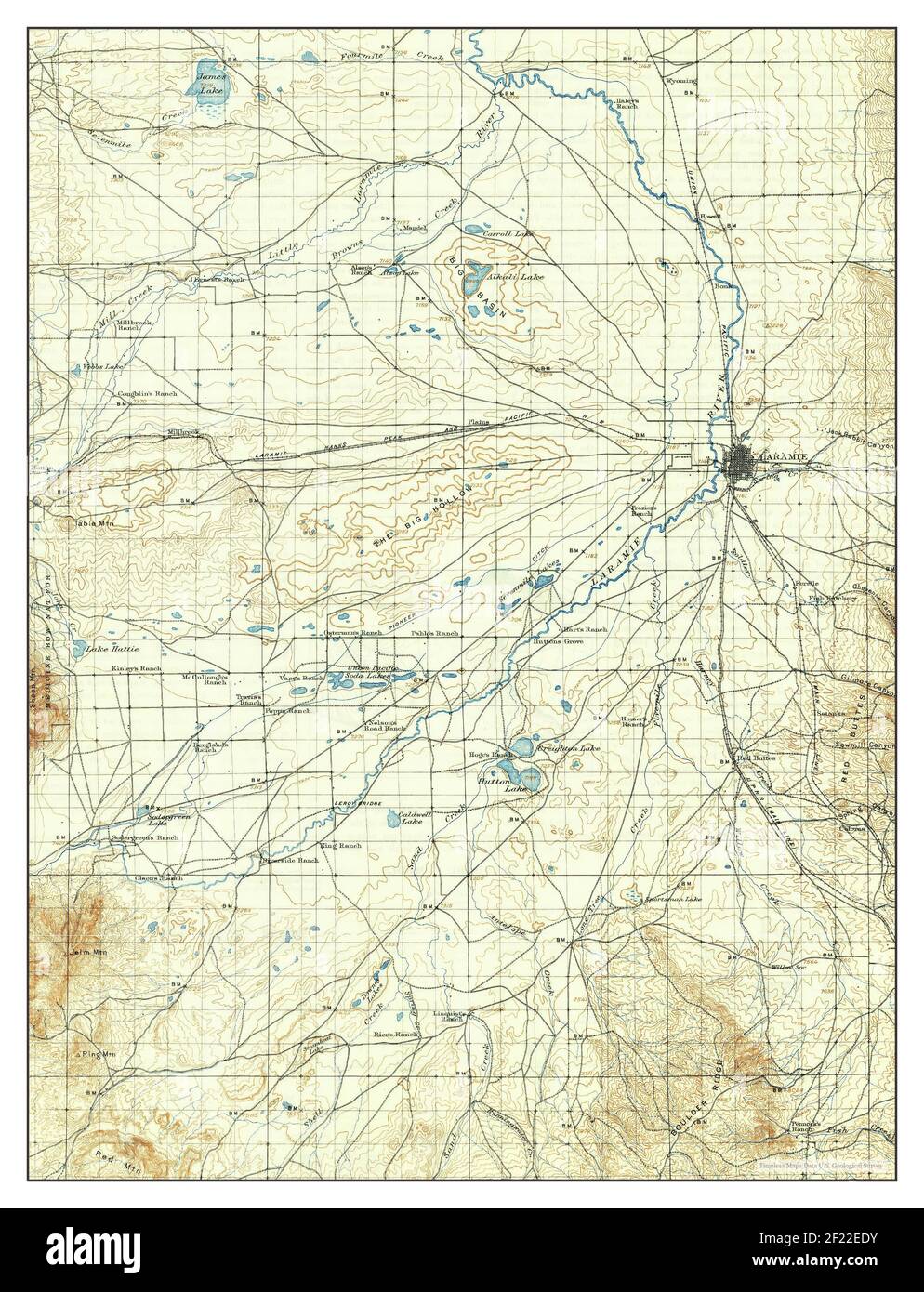Laramie wyoming map hires stock photography and images Alamy