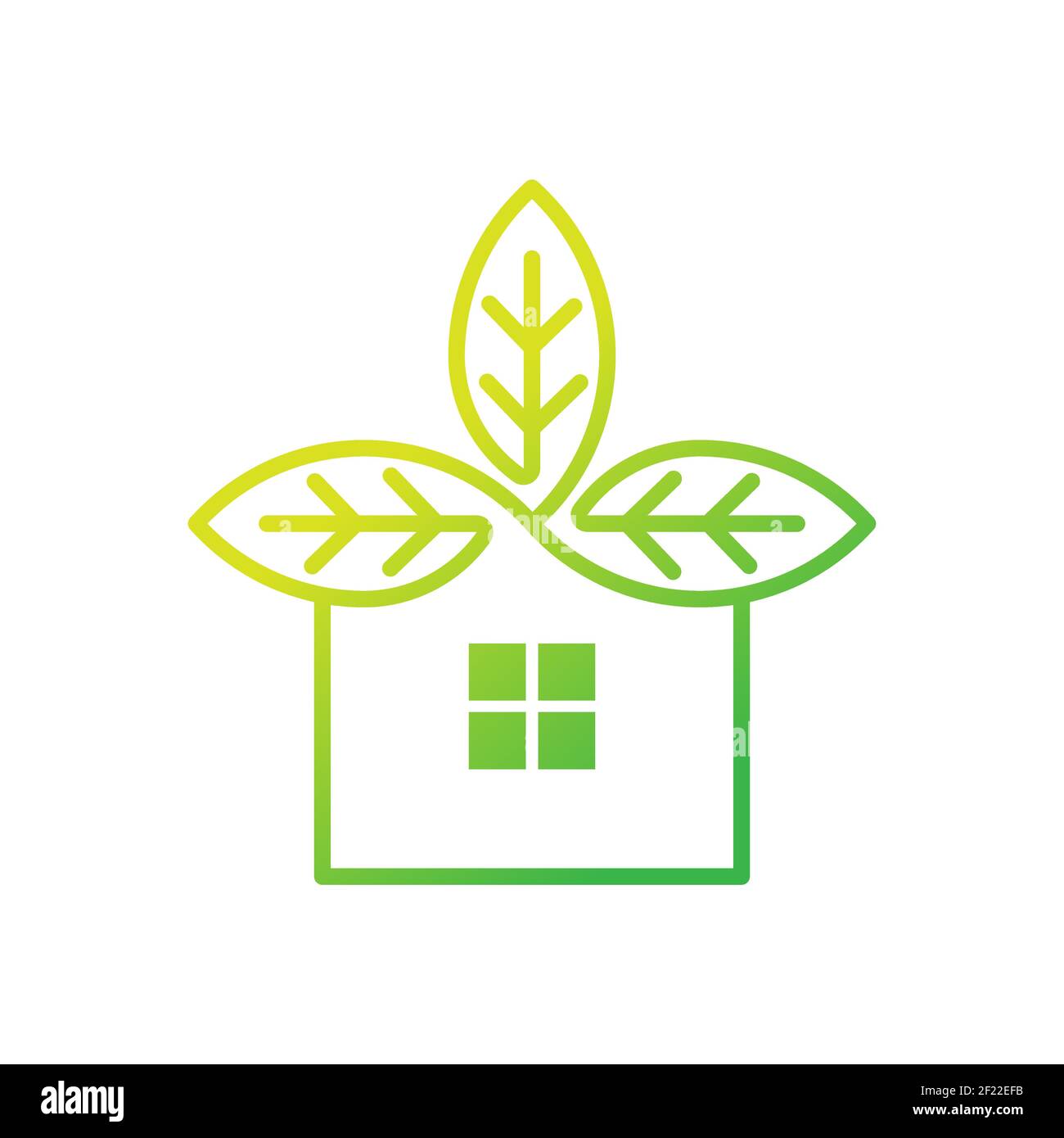 Green Eco Home Logo Icon Vector design illustration. Ecology Home logo icon design concept vector template. Trendy Eco Smart House vector icon design Stock Vector