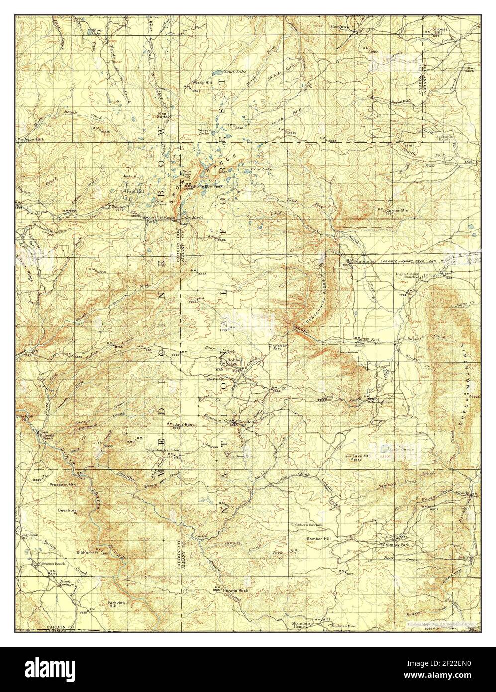 Medicine Bow, Wyoming, map 1908, 1125000, United States of America by