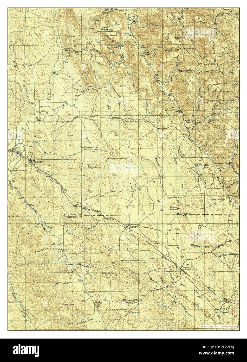 Moorcroft, Wyoming, map 1918, 1125000, United States of America by