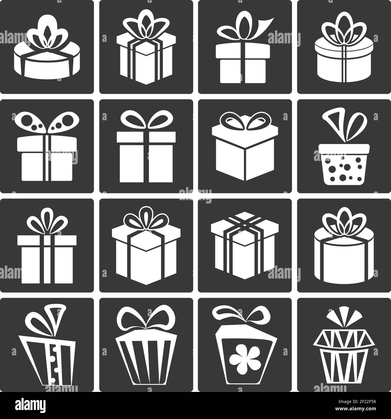 Vector Gift Box Icons, Holiday Presents Stock Vector Image & Art - Alamy