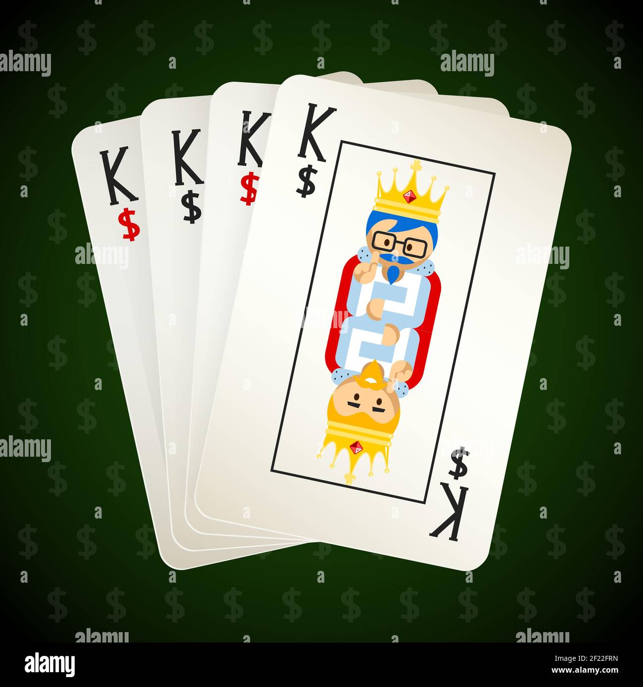 Playing cards four kings Stock Vector Images Alamy