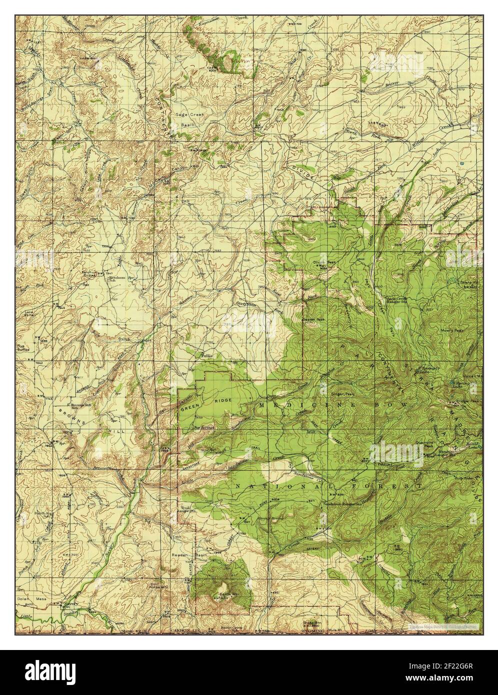 Savery, Wyoming, map 1940, 1125000, United States of America by