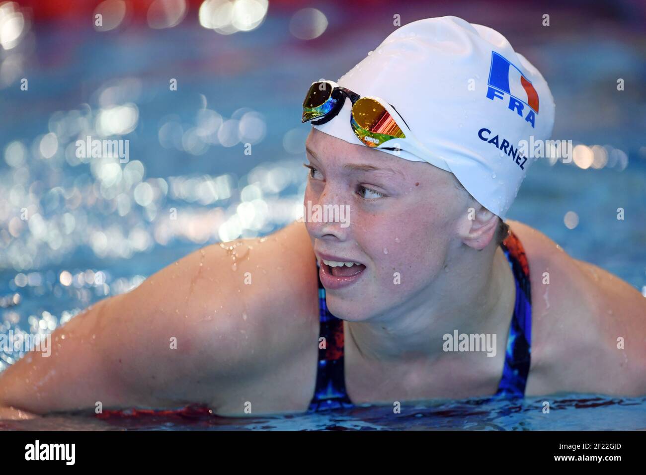 Oceane Carnez competes in women 100m freestyle during the European Youth  Olympic Festival 2017 in Gyor, Hungary, Day 3, on July 25th, 2017 - Photo  Philippe Millereau  KMSP  DPPI Stock Photo - Alamy