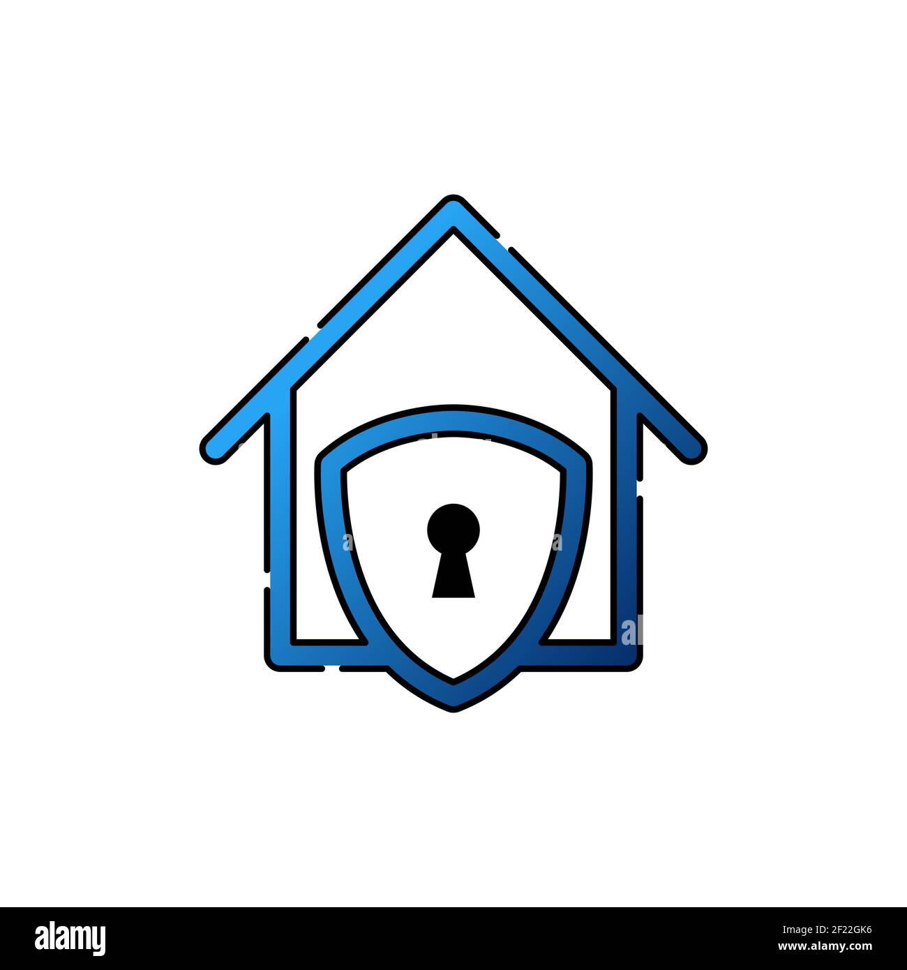 Home Security Logo Icon vector design illustration. Home Security with Shield Logo icon design concept for House and Real Estate. Smart House Secure d Stock Vector