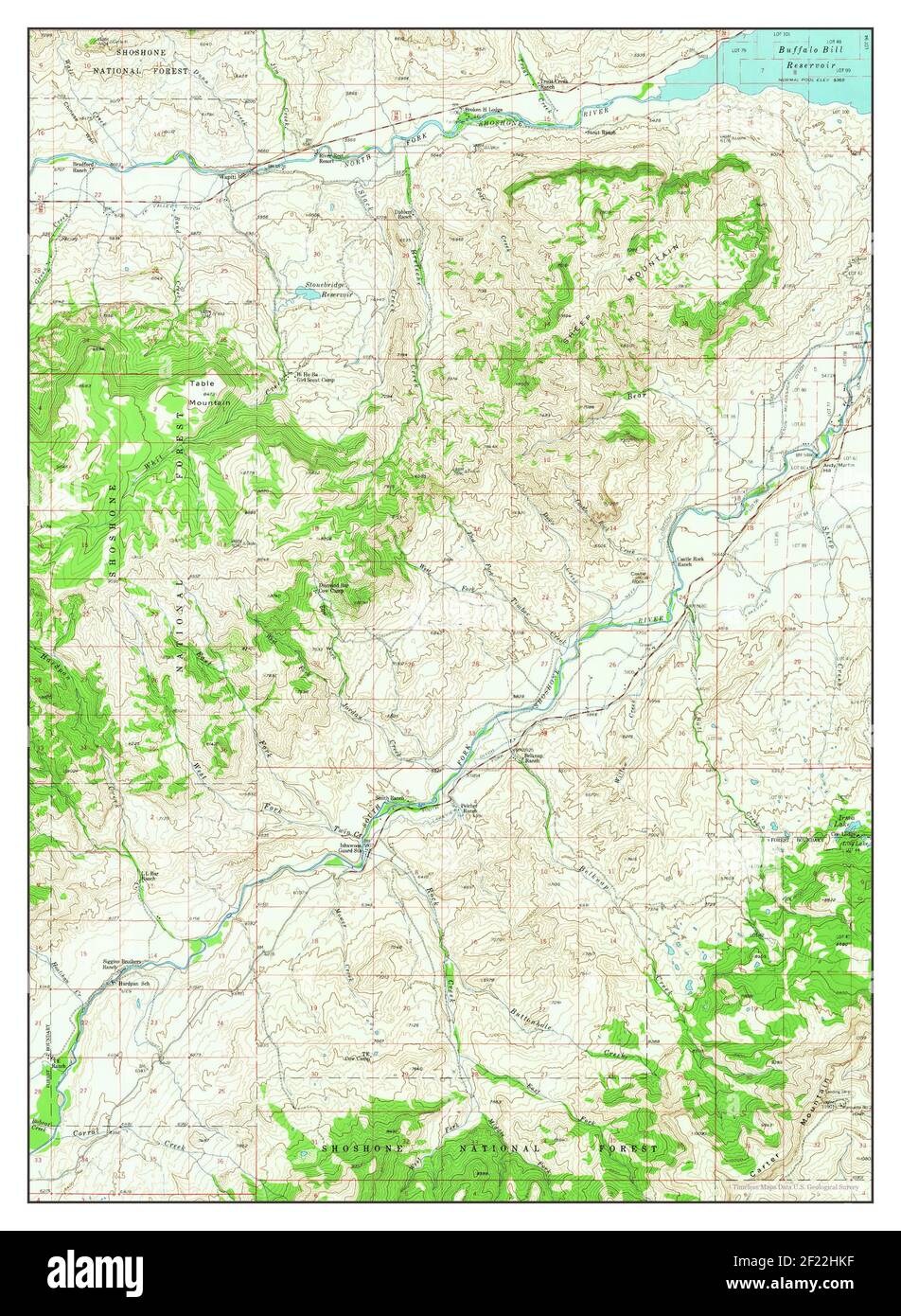 Wapiti wyoming map hires stock photography and images Alamy