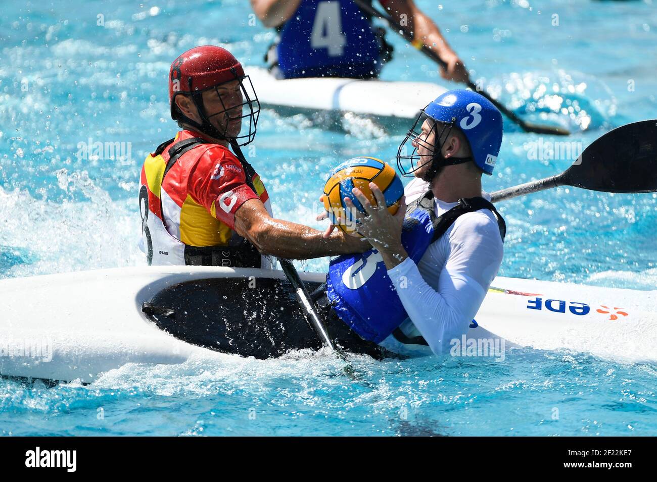 David Linet (FRA) competes in Canoe Polo during The World Games 2017 in  Wroclaw, Poland, Day 11, on July 30th, 2017 - Photo Julien Crosnier / KMSP  / DPPI Stock Photo - Alamy