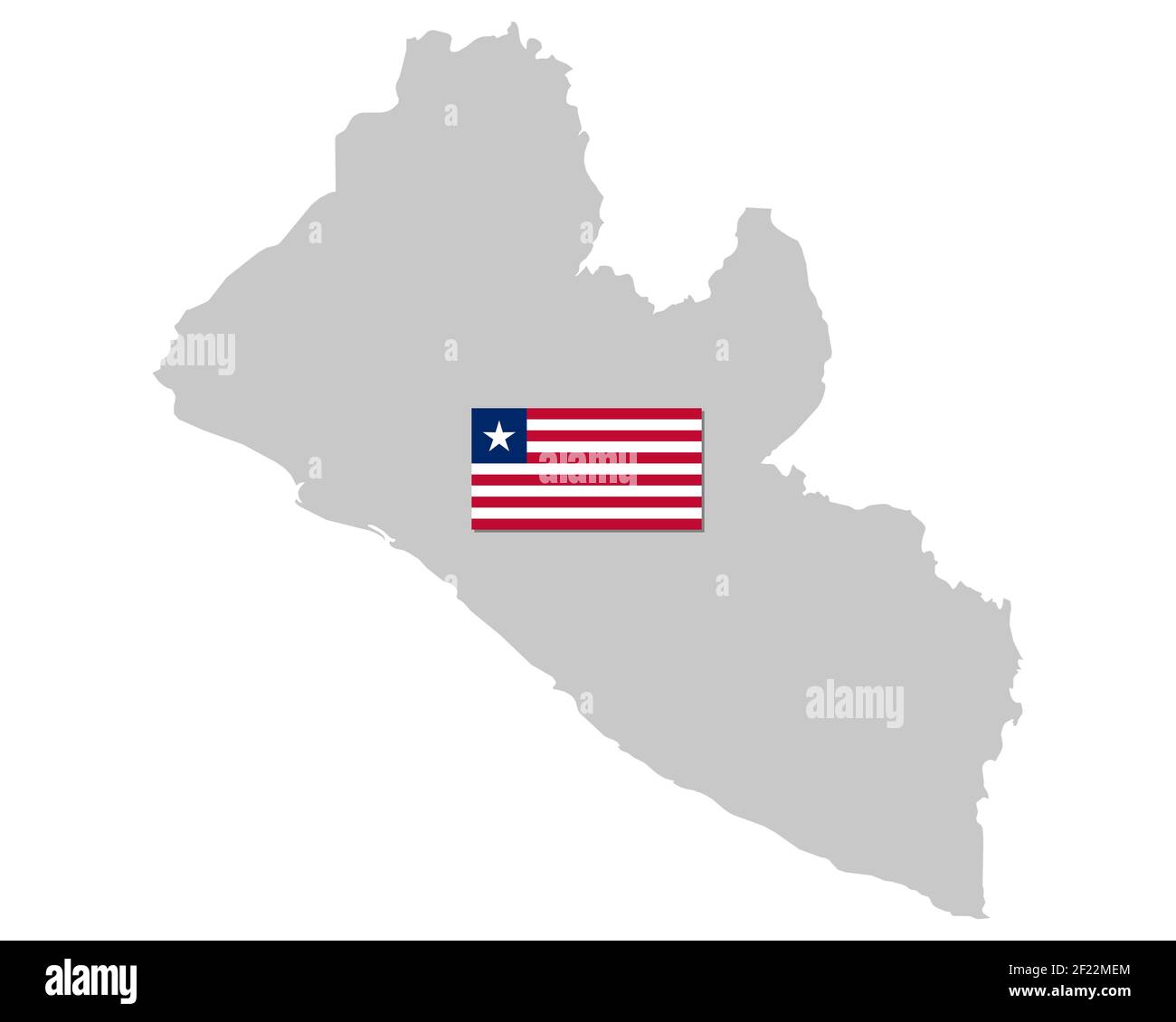 Flag and map of Liberia Stock Photo - Alamy