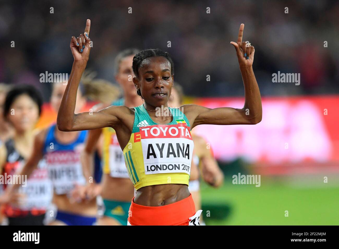 Almaz Ayana (ETH) win the gold medal in 10000 Metres Women during the Athletics World Championships 2017, at Olympic Stadium, in London, United Kingdom, Day 2, on August 5th, 2017 - Photo Julien Crosnier / KMSP / DPPI Stock Photo