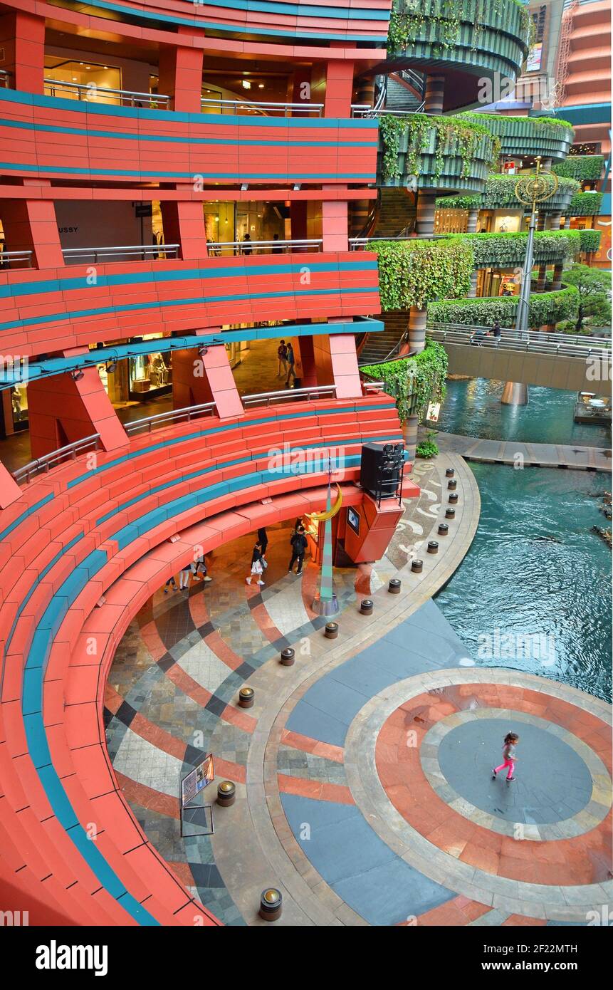 Canal City Hakata  is a shopping and entertainment complex in Fukuoka city. Japan Stock Photo