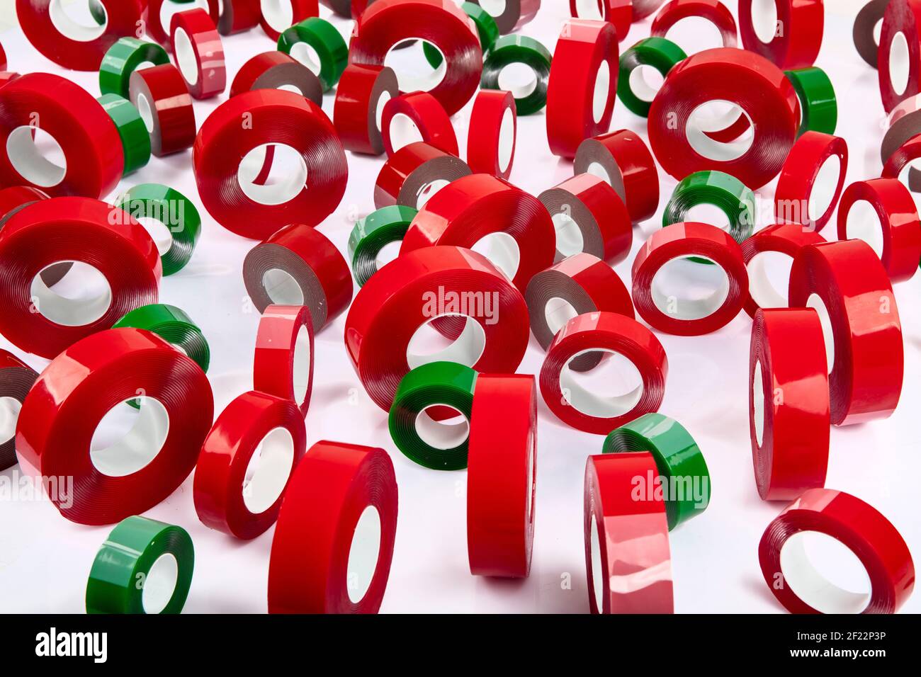 Doublesided tape adhesive on white background isolation. Double sided