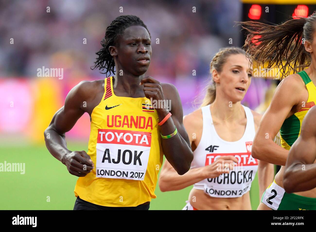 Docus Ajok (UGA) competes in 800 Metres Women during the Athletics World Championships 2017, at Olympic Stadium, in London, United Kingdom, Day 8, on August 11th, 2017 - Photo Julien Crosnier / KMSP / DPPI Stock Photo