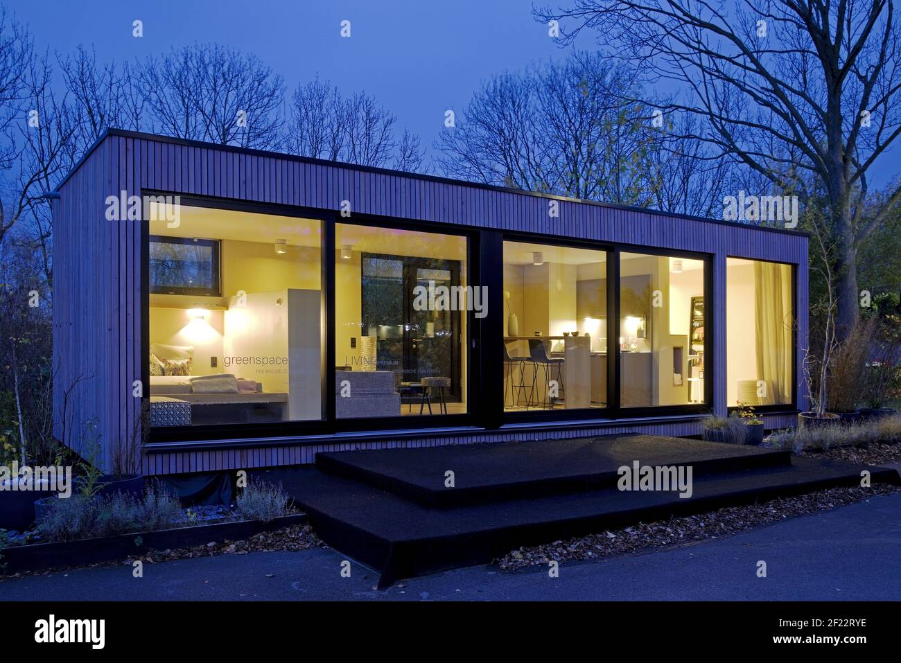 ondanks Afdeling Doen Tiny house, living on 40 square meters, exhibition house, Dortmund,  Germany, Europe Stock Photo - Alamy