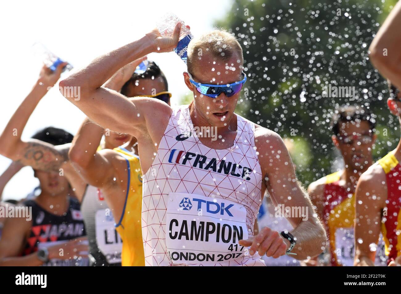 Kevin Campion (FRA) competes on Men's 20 km Race Walk during the ...