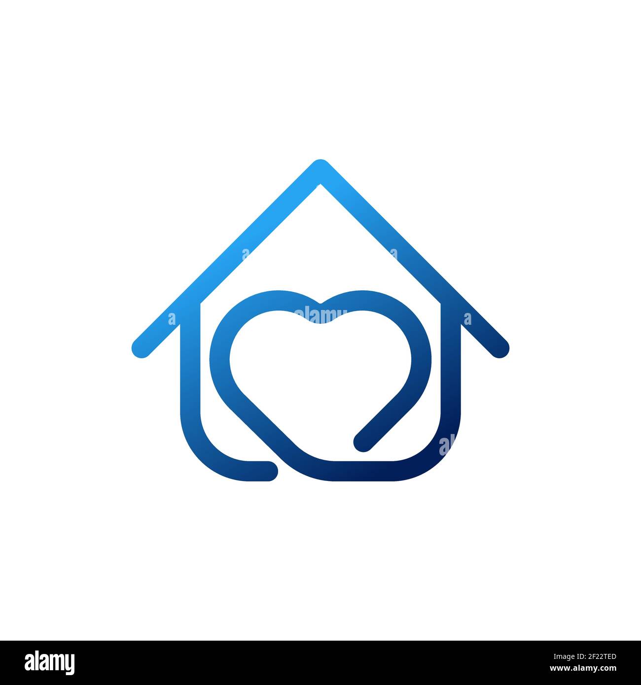 Home with heart shape Logo Icon Vector design illustration. Home with ...