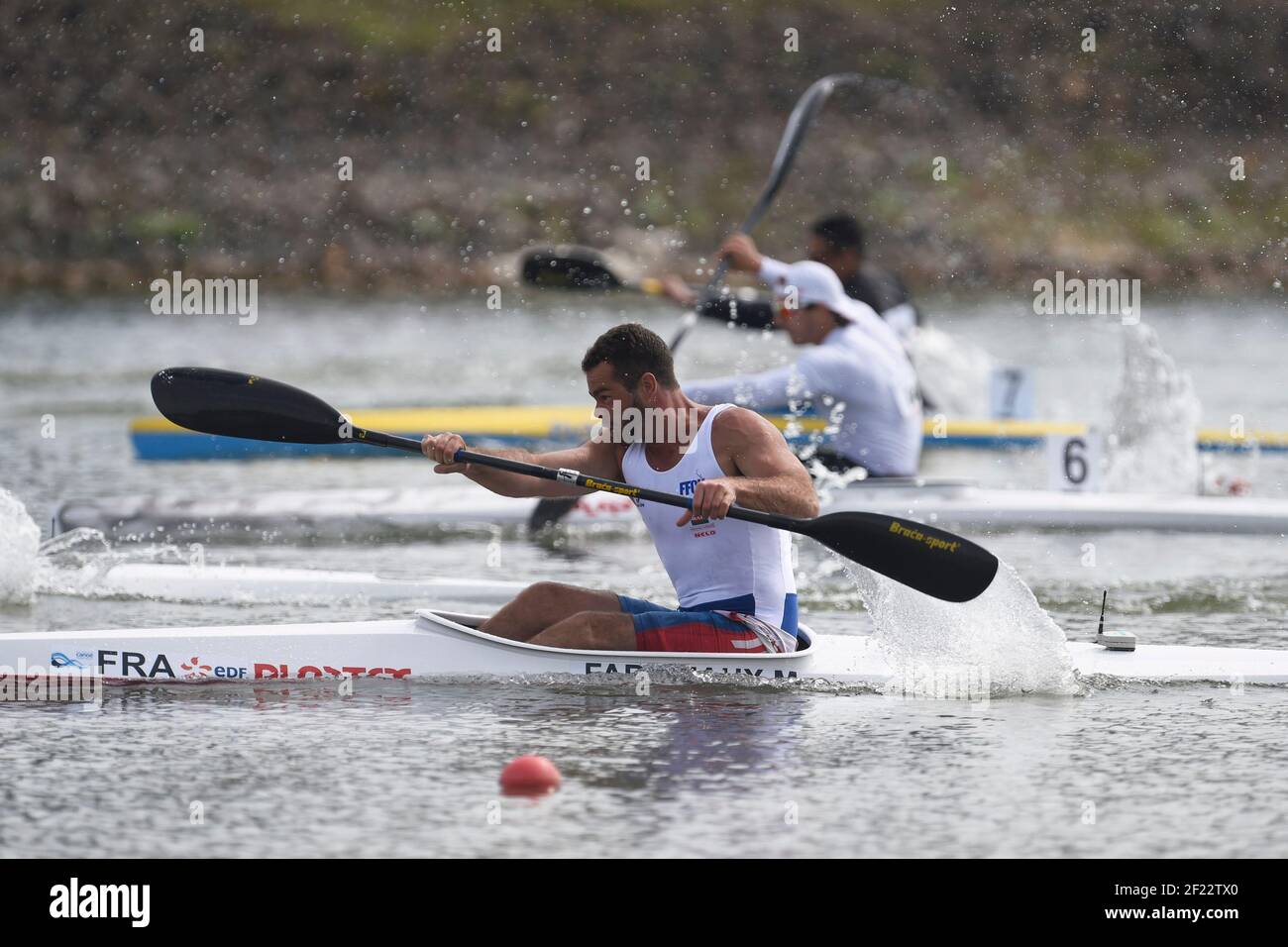 Martin Farineaux from France competes in KL3 Men 200m during the 2017 ICF Canoe Sprint World Championships in Racice, Czech Republic, Day 4, August 26th, 2017 - Photo Jean-Marie Hervio / KMSP / DPPI Stock Photo