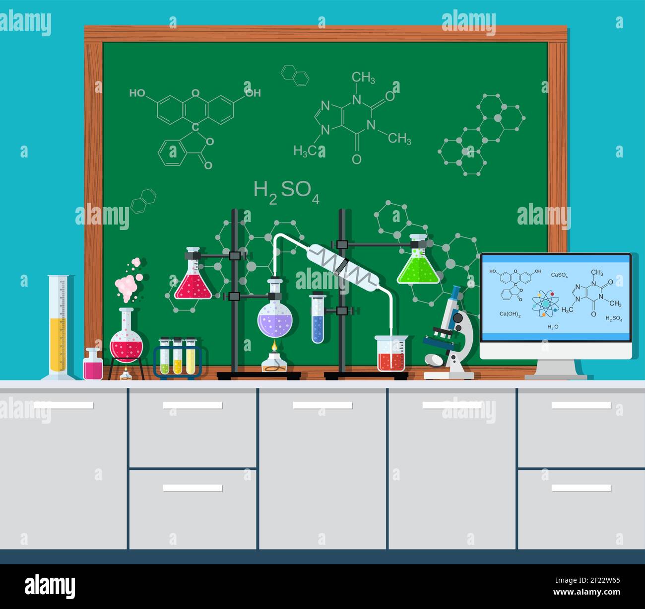 Laboratory equipment, jars, beakers Stock Vector Image & Art Alamy