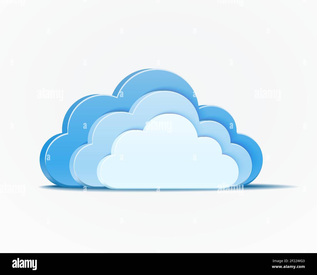 vector blue clouds infographics element on white background Stock Vector