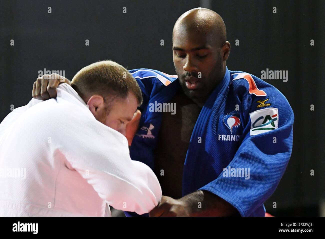 Teddy Riner (Fra) during the warm up of the Suzuki World Judo Championships 2017, in Budapest, Hungary, Day 6 on September 2, 2017 - Photo Philippe Millereau / KMSP / DPPI Stock Photo