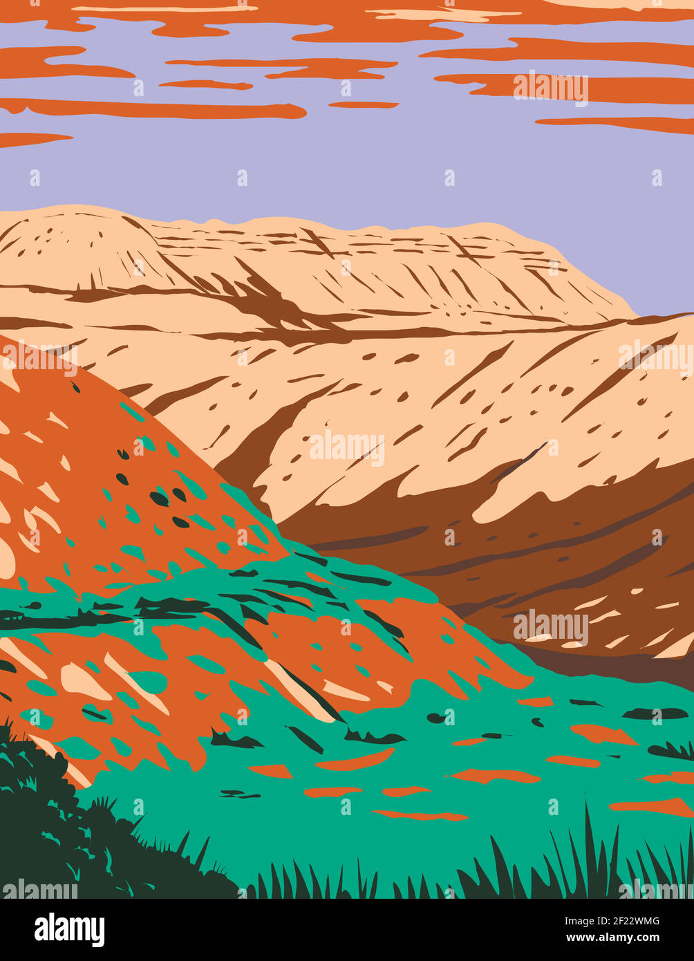 Texas Butte Vector Fossil butte Stock Vector Images - Alamy