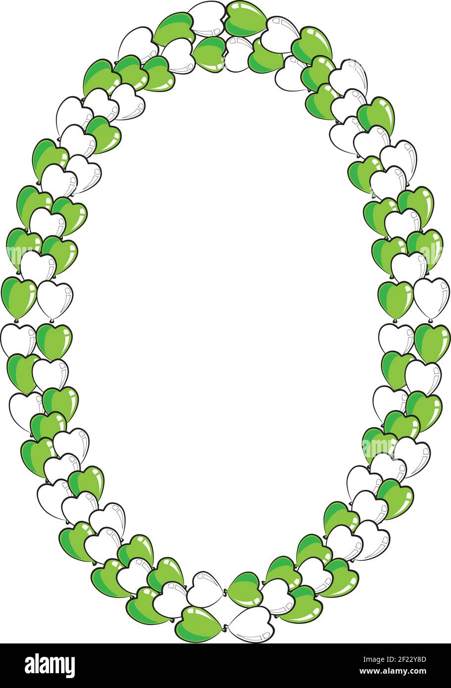 vector heart shape balloons border frame background Stock Vector Image ...