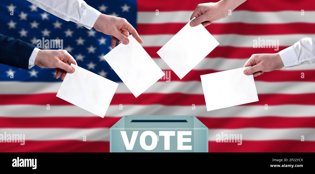 Vote election day in United States of America. Stock Photo