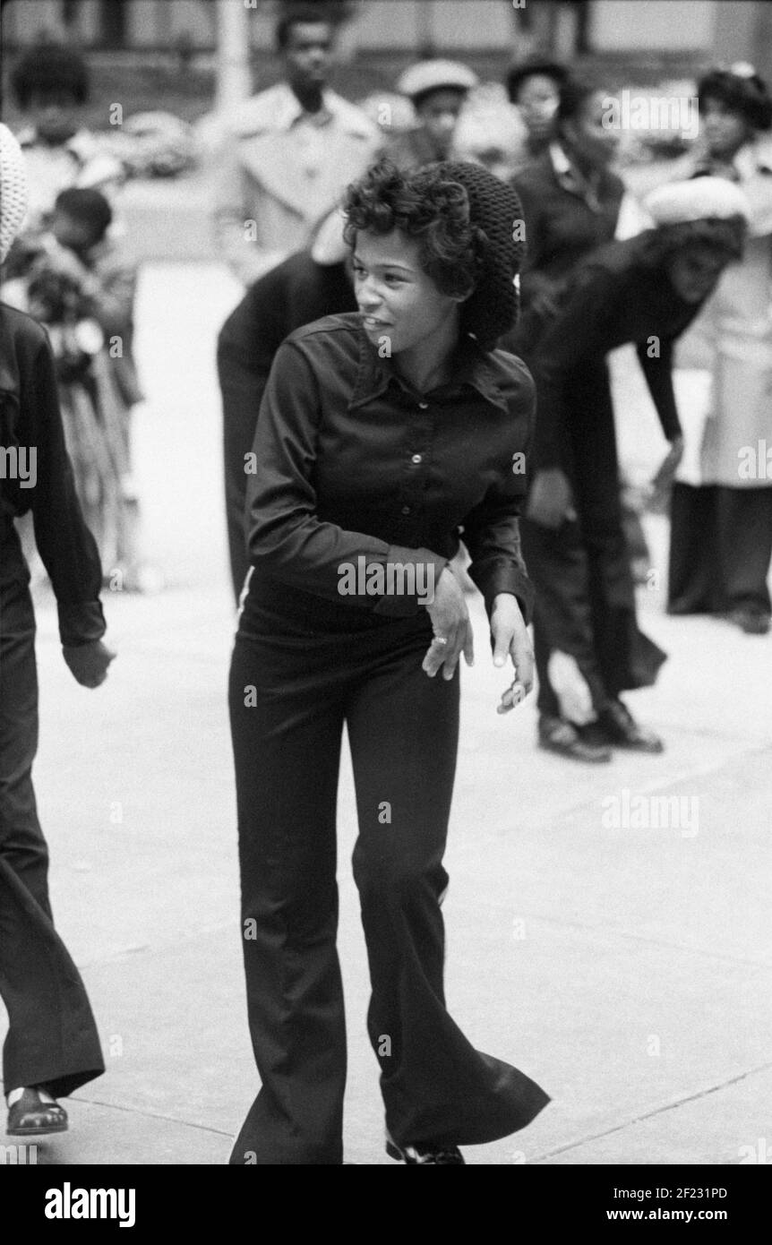 Street performance, Street concert, Philadelphia PA.,USA, 1976 Stock Photo