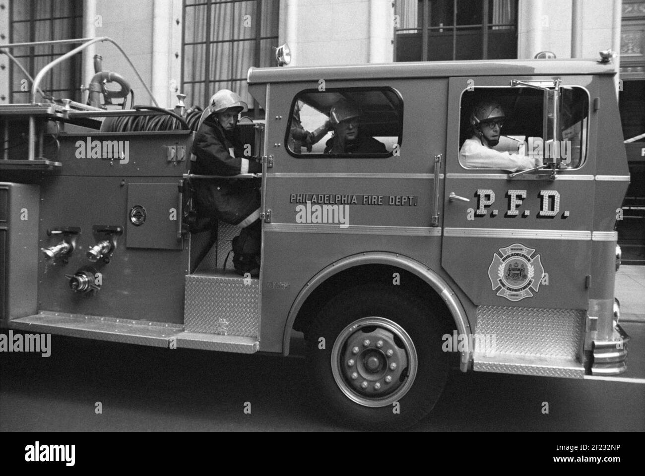 Fire truck, Philadelphia fire department, Philadelphia PA.,USA ,1976 Stock Photo