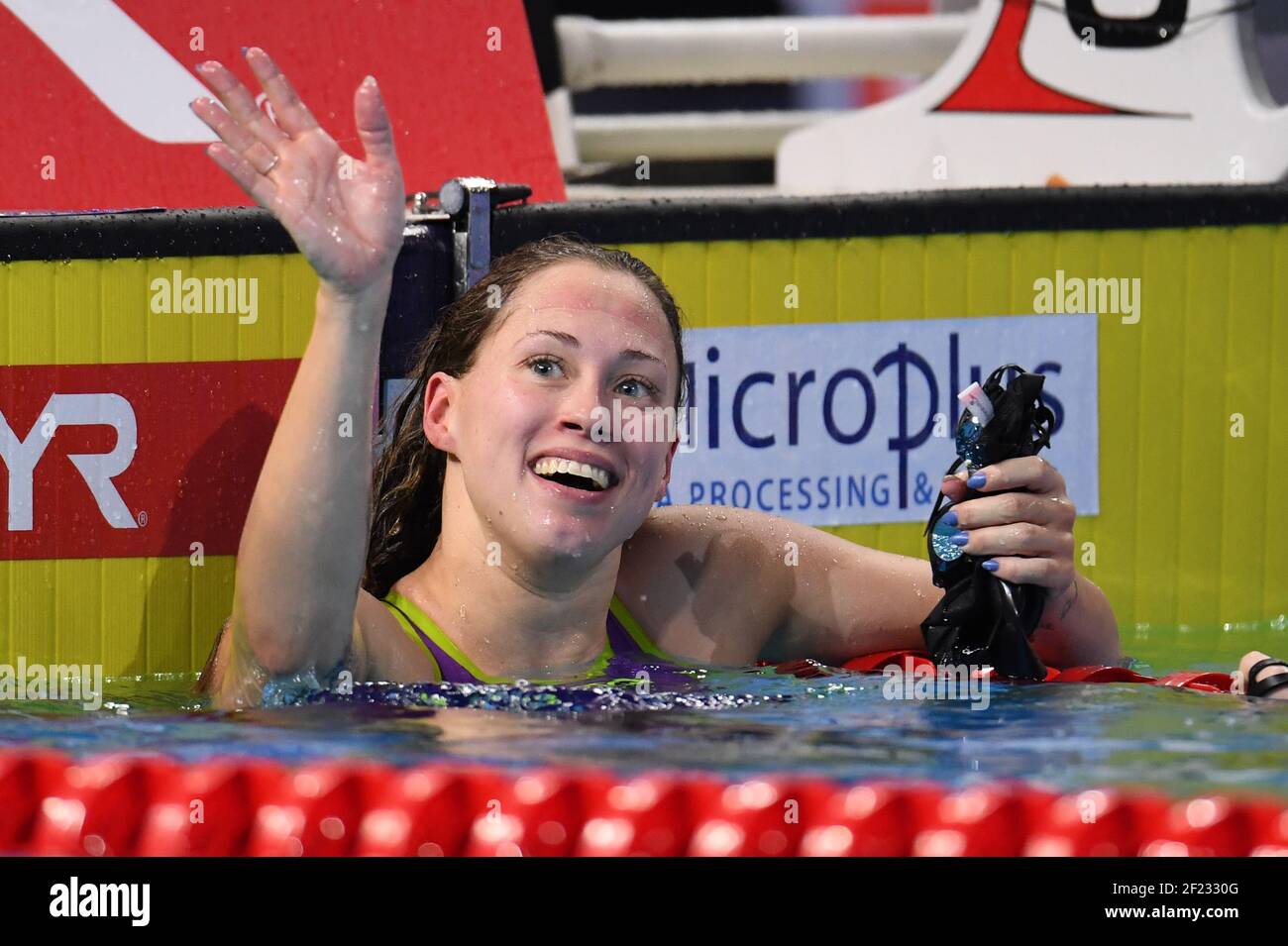 Sarah Koehler (GER) competes and wins the Gold medal on Women's 800 m Freestyle final during the Swimming European Championship short course 2017, at Royal Arena in Copenhague, Denmark , Day 2, on December 14th, 2017 - Photo Stéphane Kempinaire / KMSP / DPPI Stock Photo