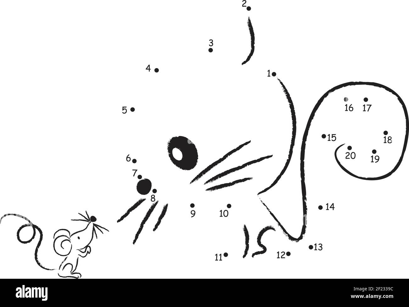 join to the dots with numbers cat Stock Vector Image & Art Alamy