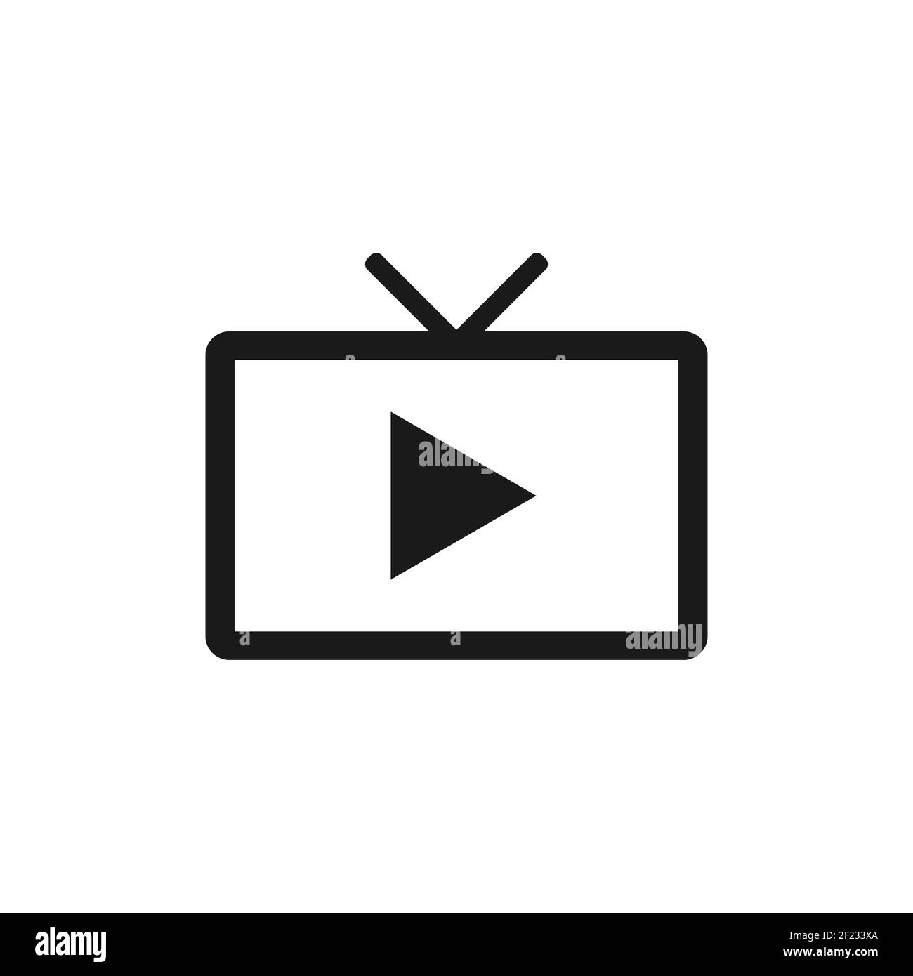 Live tv symbol icon. Vector illustration in simple style. EPS 10 Stock Vector