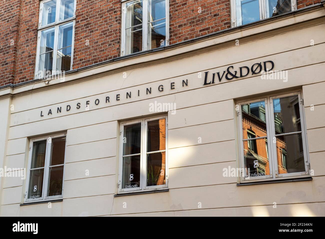 The National Association for Life & Death (Landsforeningen Liv & Død) in Copenhagen is a humanitarian, non-profit organization. Their purpose is to wo Stock Photo