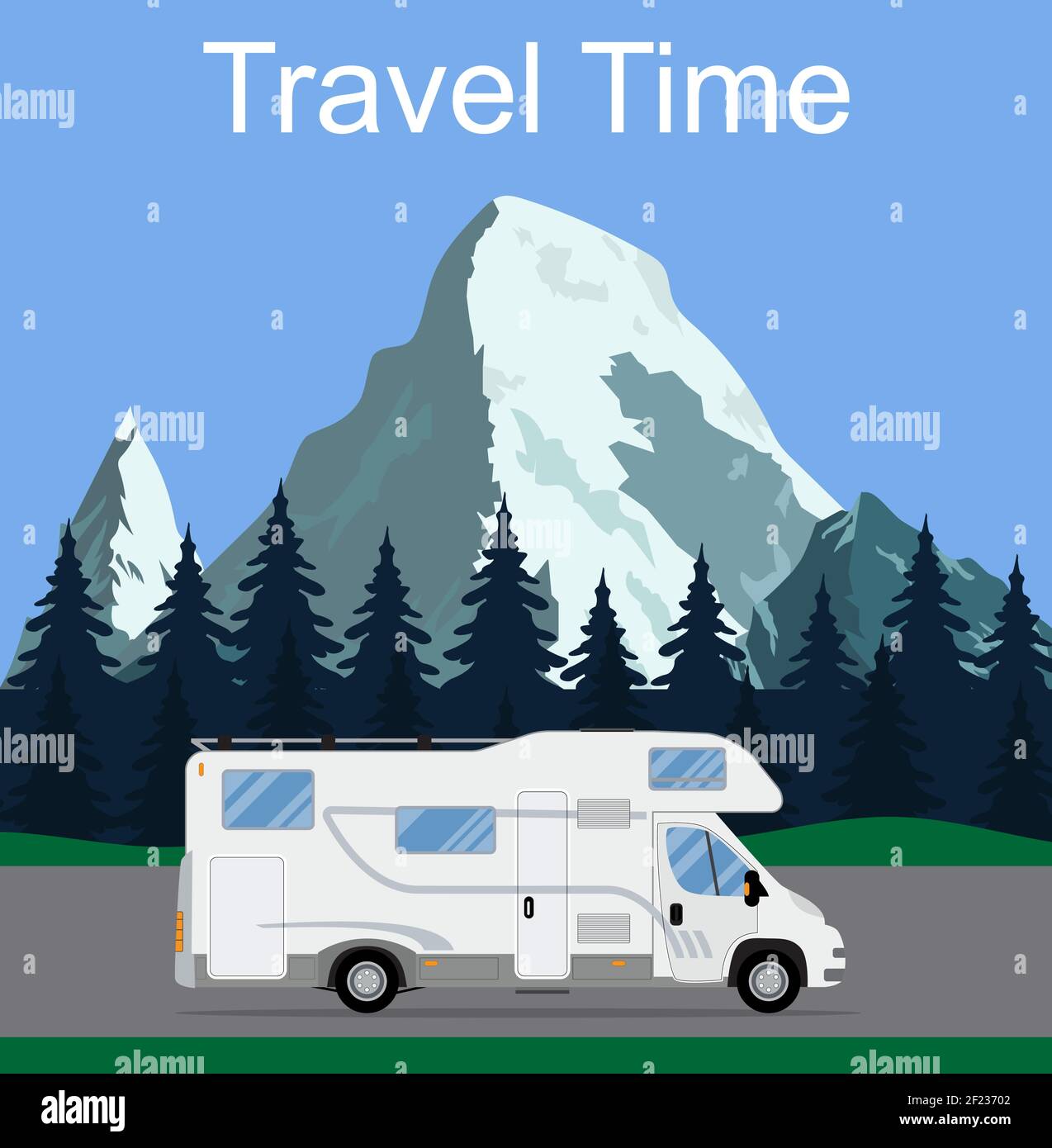 Family holiday caravan park Stock Vector Images - Alamy