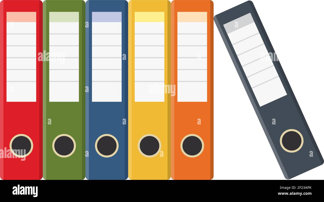 Set of colored ring binders Stock Vector Image & Art Alamy