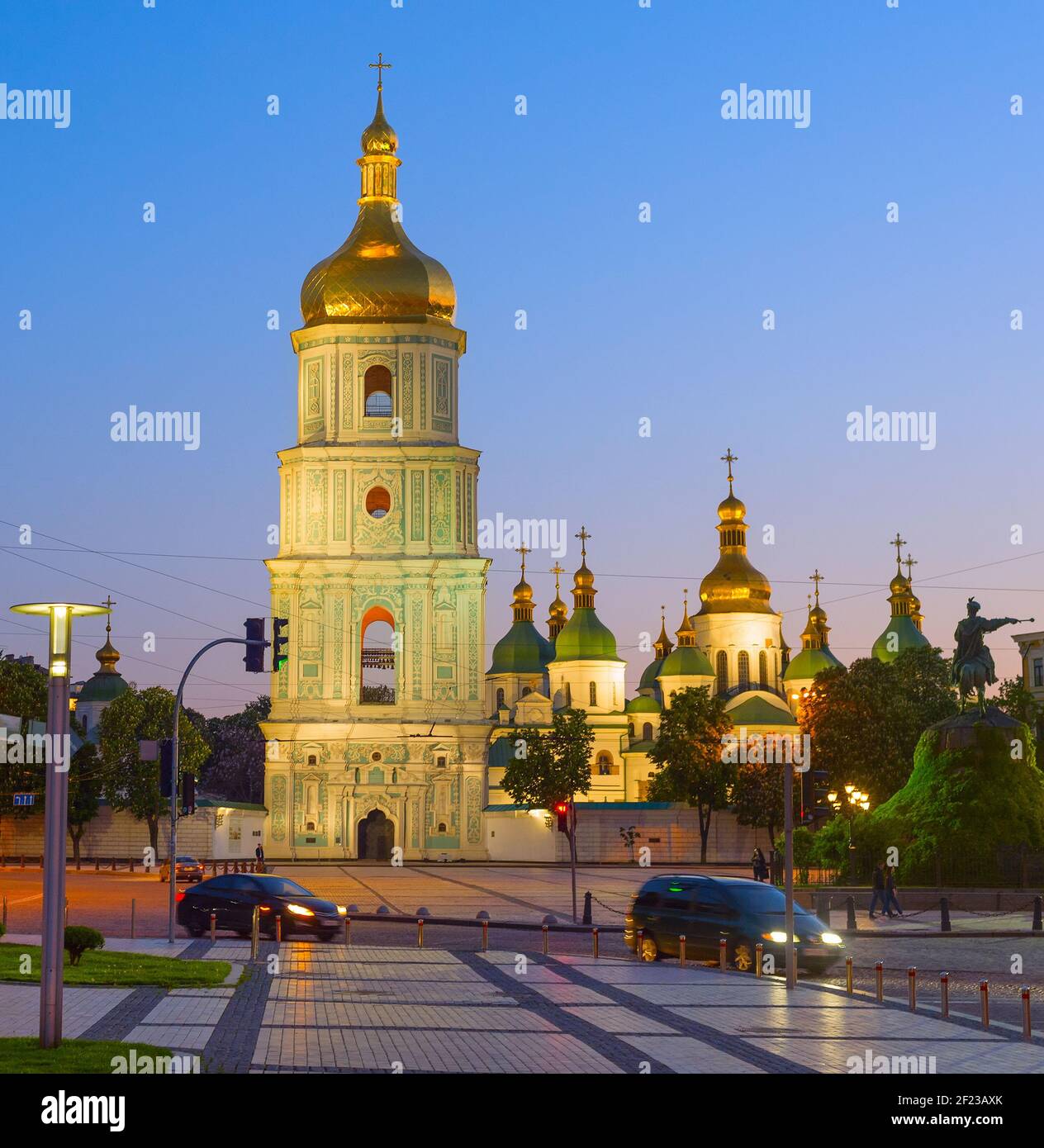Sophia Cathedral, square. Kiev, Ukraine Stock Photo
