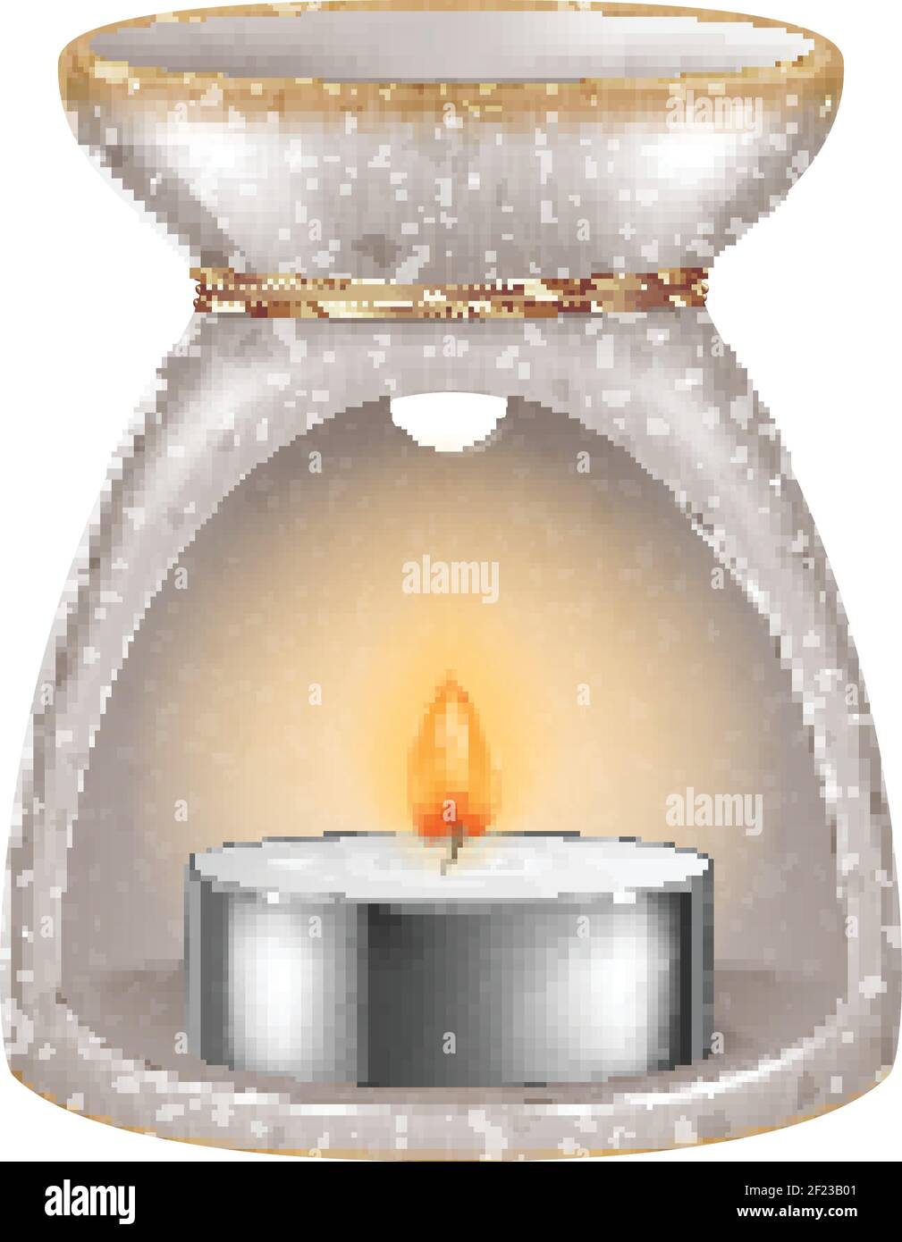 Aroma lamp isolated on white background. Vector illustration. Stock Vector