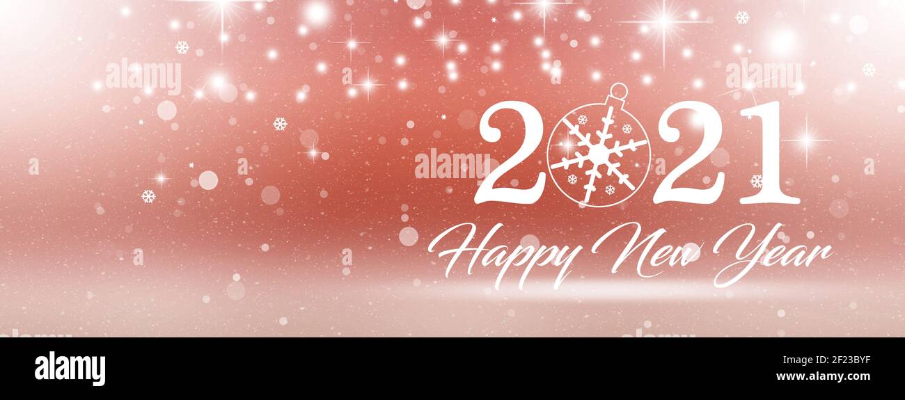 Happy New Year Background. Start in 2021. 3D illustration Stock Photo