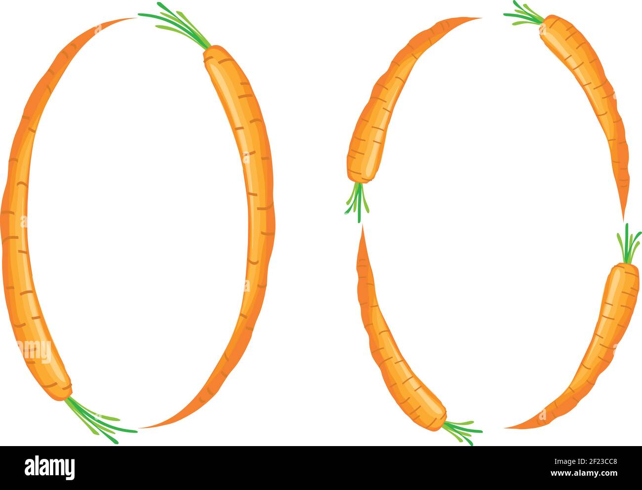 vector cartoon carrot border background design Stock Vector