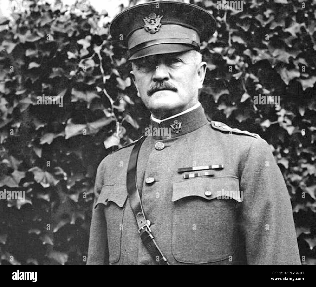 JOHN J. PERSHING (1860-1948) senior United States Army officer at his HQ in Chamont, France, in  October 1918 Stock Photo