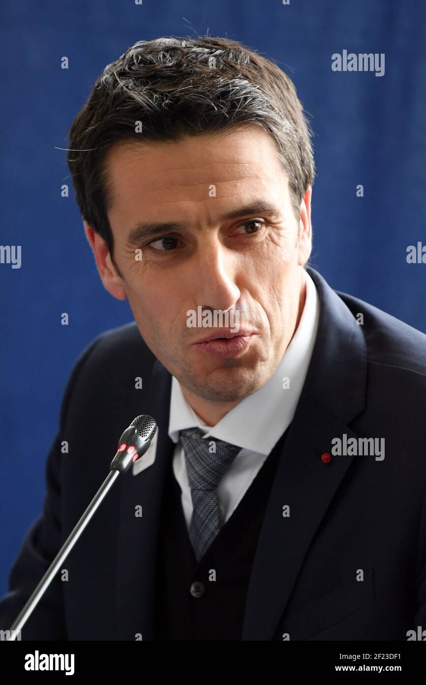 President of OCOG Paris 2024 Tony Estanguet during the first OCOG Paris 2024 Executive board, on
