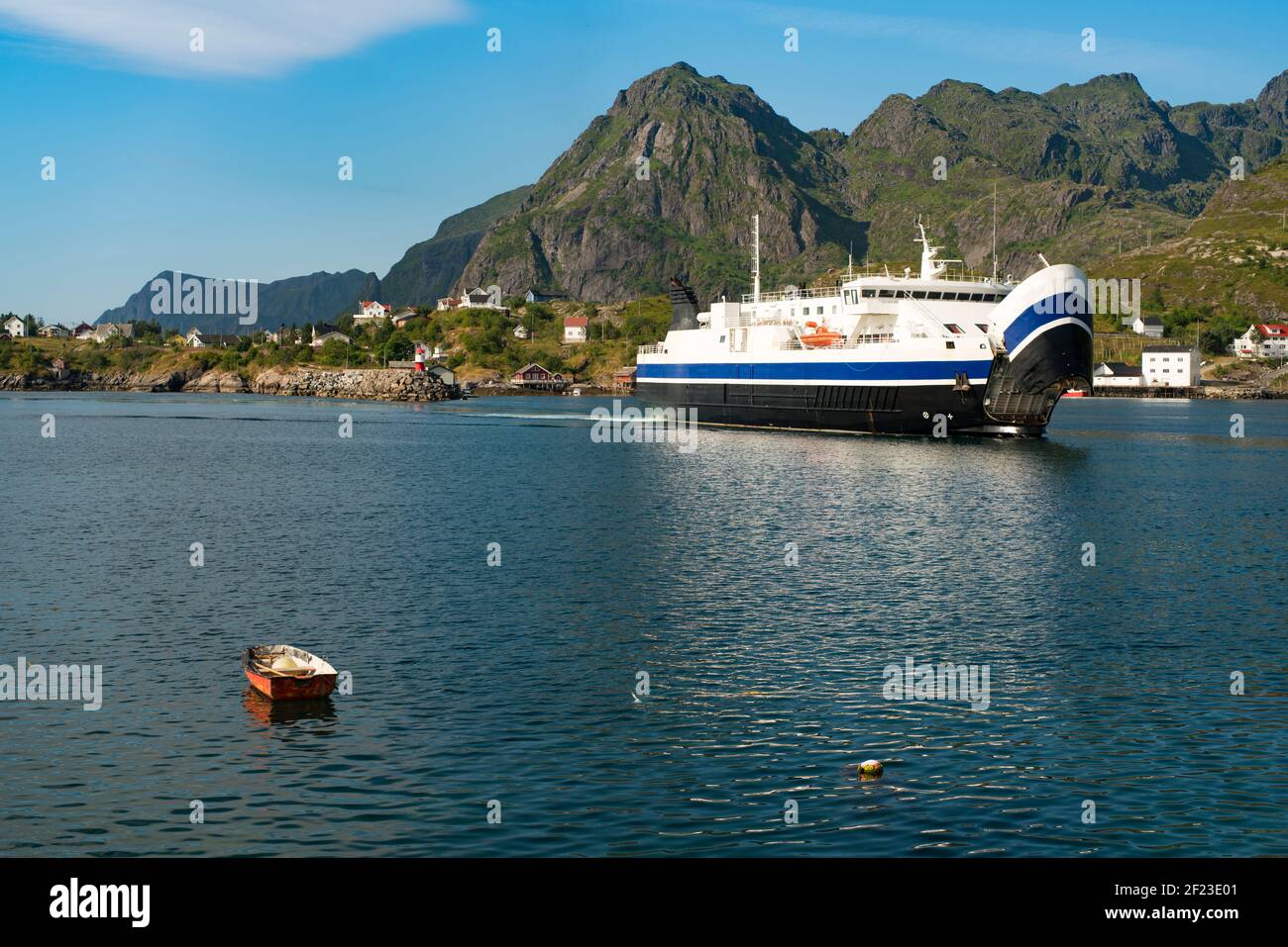Ferry and Express boat from Moskenes to Bodo on Lofoten Stock Photo Alamy