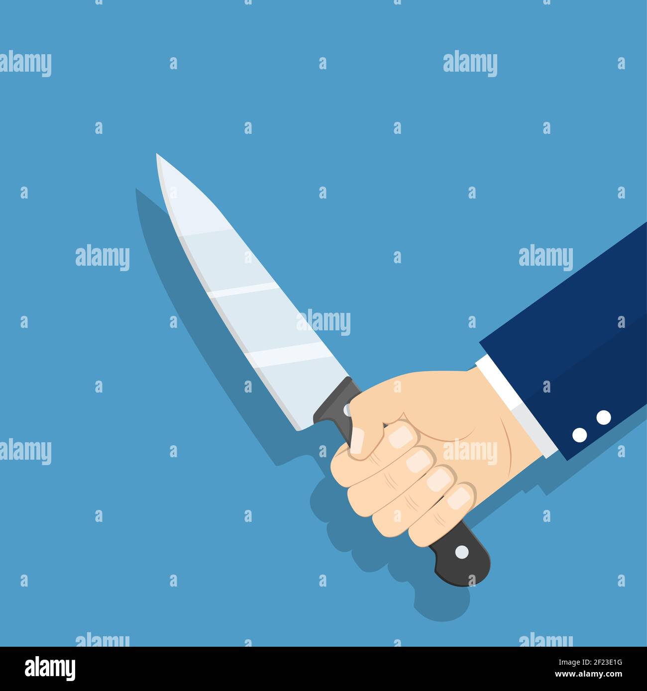 hand holding knife, vector illustration Stock Vector Image & Art Alamy