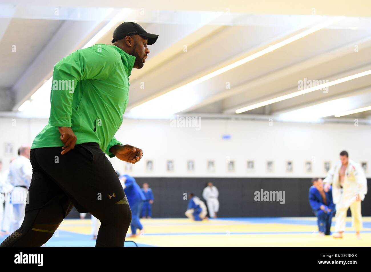 Teddy Riner during a physical practice session on March 13, 2018 at l'Insep in Paris, France - Photo Philippe Millereau / KMSP / DPPI Stock Photo