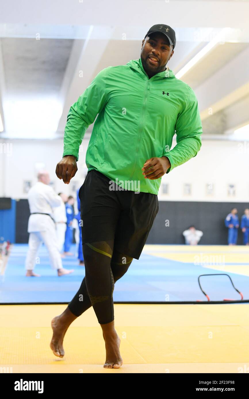 Teddy Riner during a physical practice session on March 13, 2018 at l'Insep in Paris, France - Photo Philippe Millereau / KMSP / DPPI Stock Photo