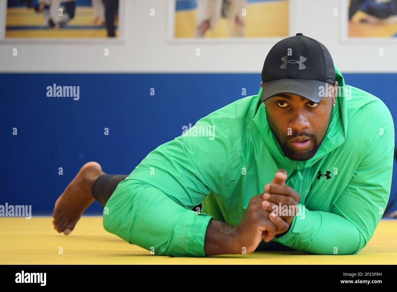 Teddy Riner during a physical practice session on March 13, 2018 at l'Insep in Paris, France - Photo Philippe Millereau / KMSP / DPPI Stock Photo