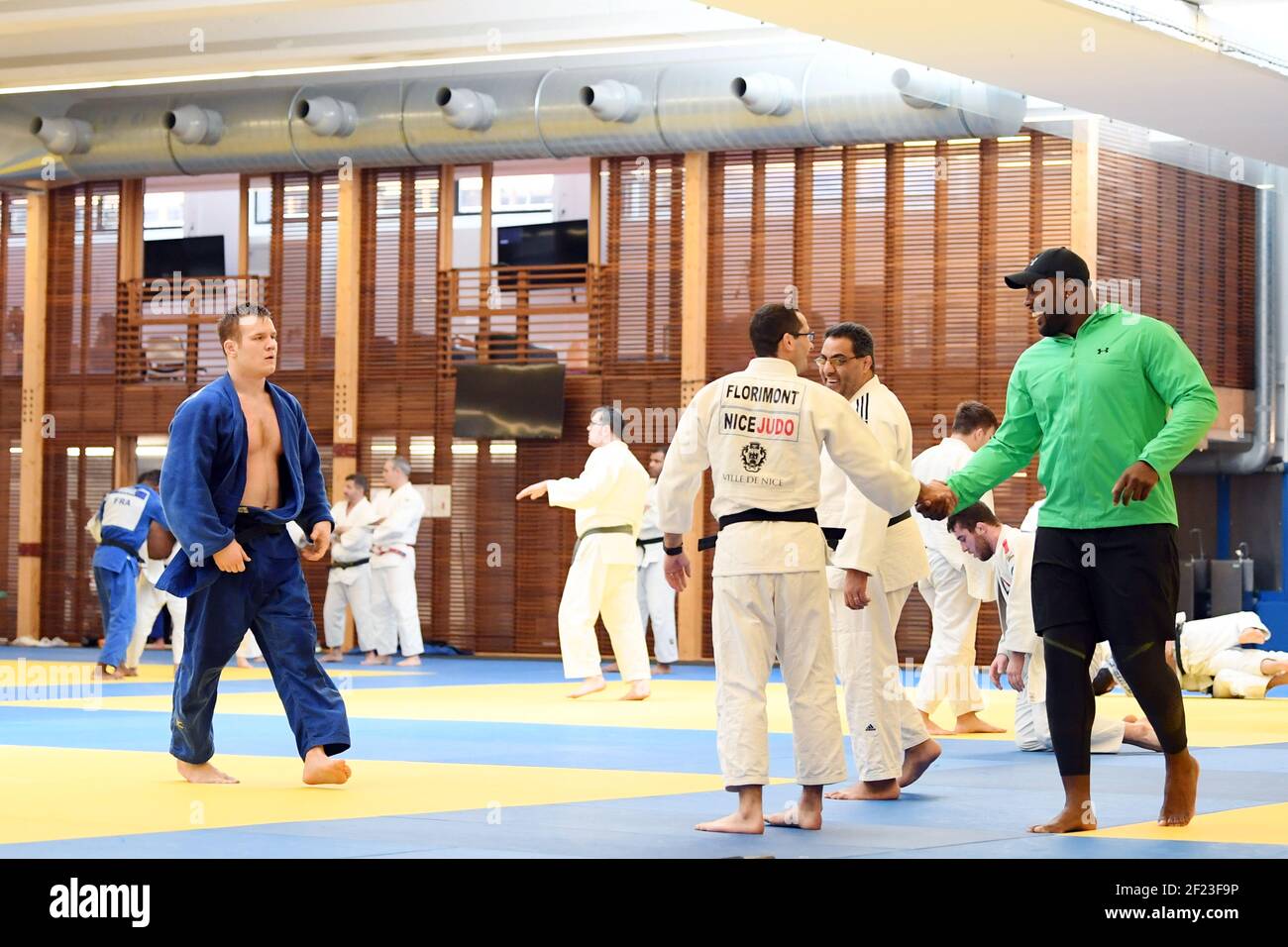 Teddy Riner during a physical practice session on March 13, 2018 at l'Insep in Paris, France - Photo Philippe Millereau / KMSP / DPPI Stock Photo